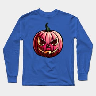 Smiling Jack O'Lantern Pumpkin Long Sleeve T-Shirt